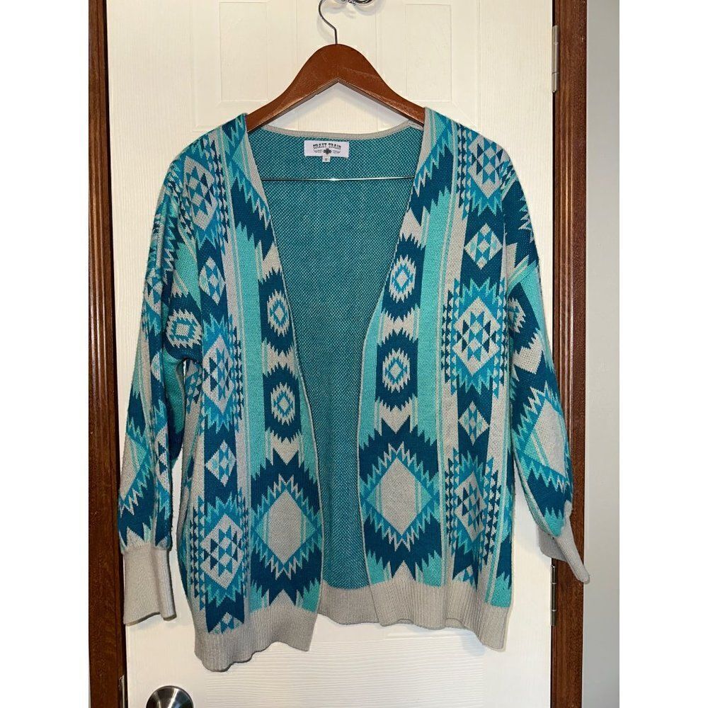 Crazy Train Open Front Cardigan Sweater Size Small